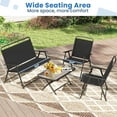 thumbnail image 4 of Costway Ensemble de Mobilier Pliant de Patio 4 Pcs Ensemble de Conversation Extérieur Ensemble Sectionnel Bistro, 4 of 10