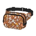 thumbnail image 2 of Disketp Floral Hippie Mushrooms Riñonera de Doble Capa, Bolsa de Cintura Ajustable para Viajes, Correr y Senderismo, Riñonera Ligera para Hombre y Mujer, 2 of 9