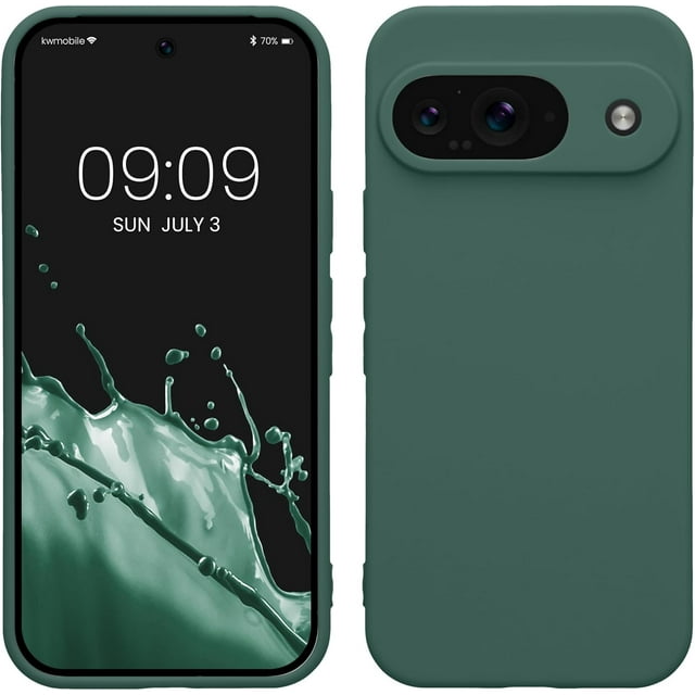 MISSUNNY Case Compatible with Google Pixel 9 Case - Protective Slim TPU Phone Cover - Soft Matte Finish - Forest Green