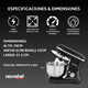thumbnail image 3 of Batidora de Pedestal Profesional Potente AD-12 Nevashel Negro, 3 of 7