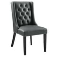thumbnail image 2 of Modway Baronet Button Tufted Vegan Leather Dining Chair in Gray, 2 of 8