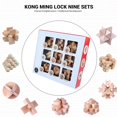 thumbnail image 2 of Maoww 9Pcs Wooden Brain Teaser IQ Test Toy Lock Disentanglement Puzzles Toy Interlock Game for Kids Adults, 2 of 6