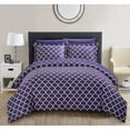 thumbnail image 5 of Emmett 3 or 2 Piece Reversible Duvet Cover Set Geometric Diamond Fretwork Pattern Print Zipper Closure Bedding, 5 of 10