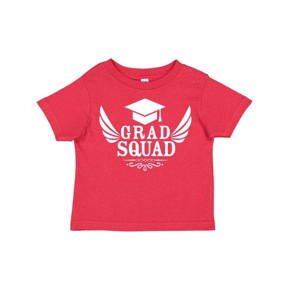Inktastic Grad Squad with Graduation Cap and Wings Boys or Girls Toddler T-Shirt