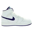 thumbnail image 2 of Air Jordan Big Kid Girls 1 Retro High GG Sneakers 332148 Sz 5.5Y White/Purple, 2 of 3
