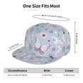 thumbnail image 6 of Daiia Blue Butterfly print Flat Bill Hats Flat Brim Trucker Cap Baseball Cap Adjustable Classic Low Profile Hat Unconstructed Plain Cap, 6 of 9