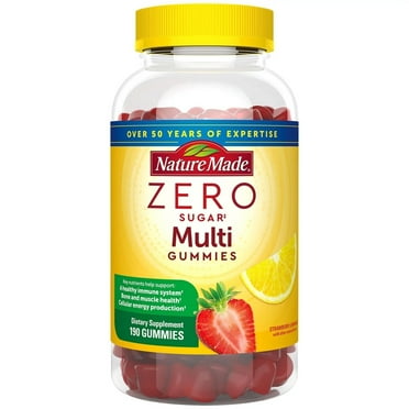 Nature Made Zero Sugar Multivitamin Gummies 190 Count