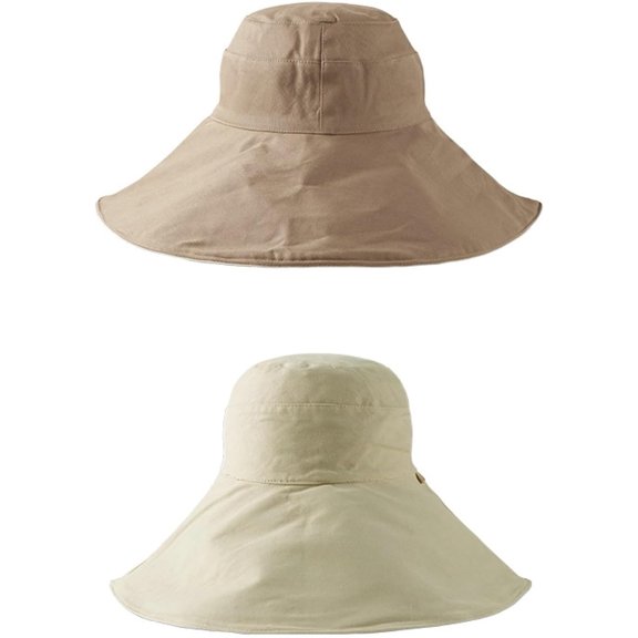 CoCoMangos Beach Hats for Women Large Brim Sun Hats Double-Sided UV Protection Foldable Wide Brim Fishing Cap