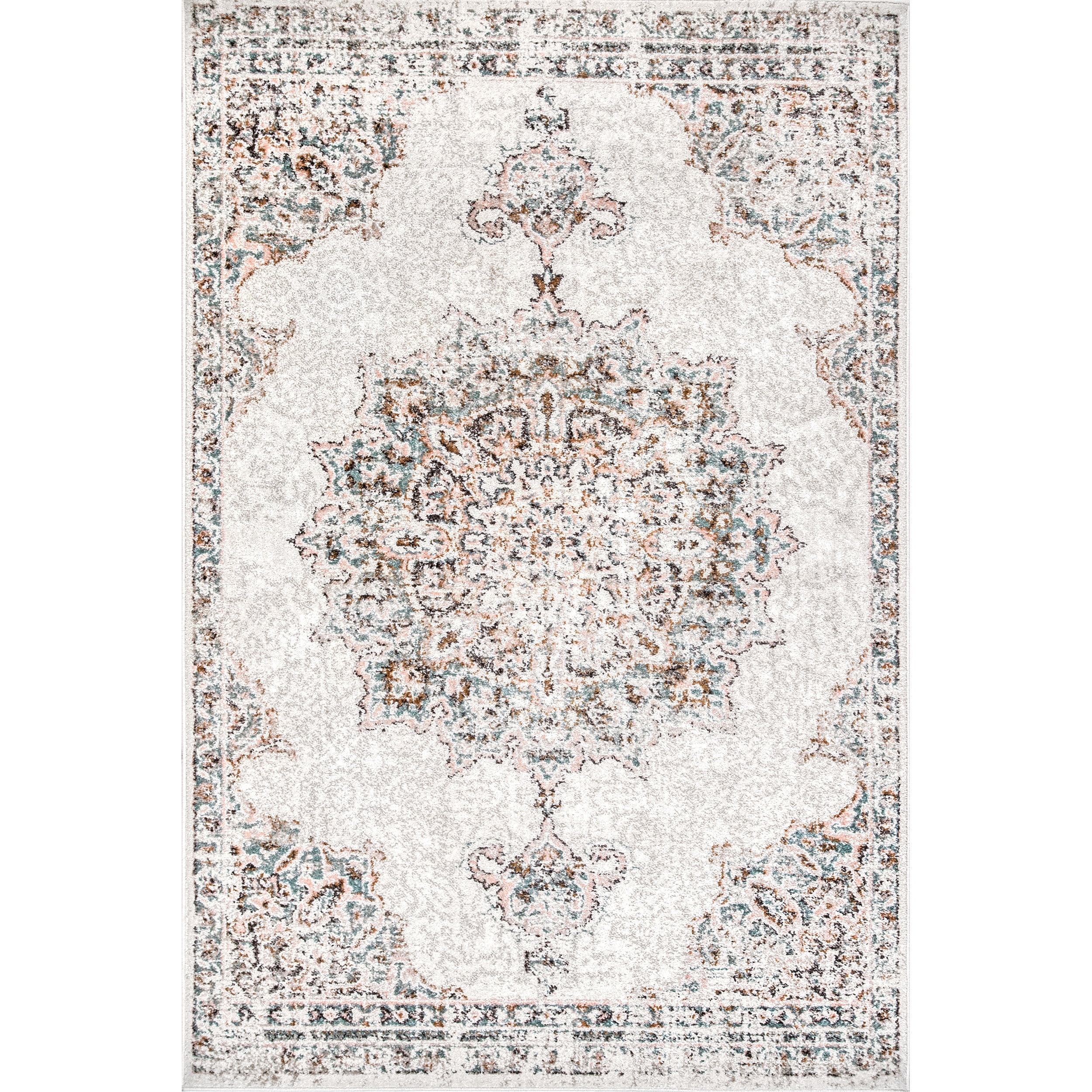 nuLOOM Vintage Medallion Liliana Area Rug, 7' 10" x 10', Beige