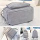 thumbnail image 5 of Mochila bonita, bolso de pana esponjoso estético, estuche para lápices con sonrisa, estuche para bolígrafos (gris, mochila), pana de alta calidad, suave y cómoda, 5 of 5