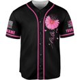 thumbnail image 2 of Personalized Breast Cancer Jersey, Pink Ribbon Awareness Soccer Shirt Baseball Breast Cancer Survivor Pride Jersey (5XL), 2 of 6