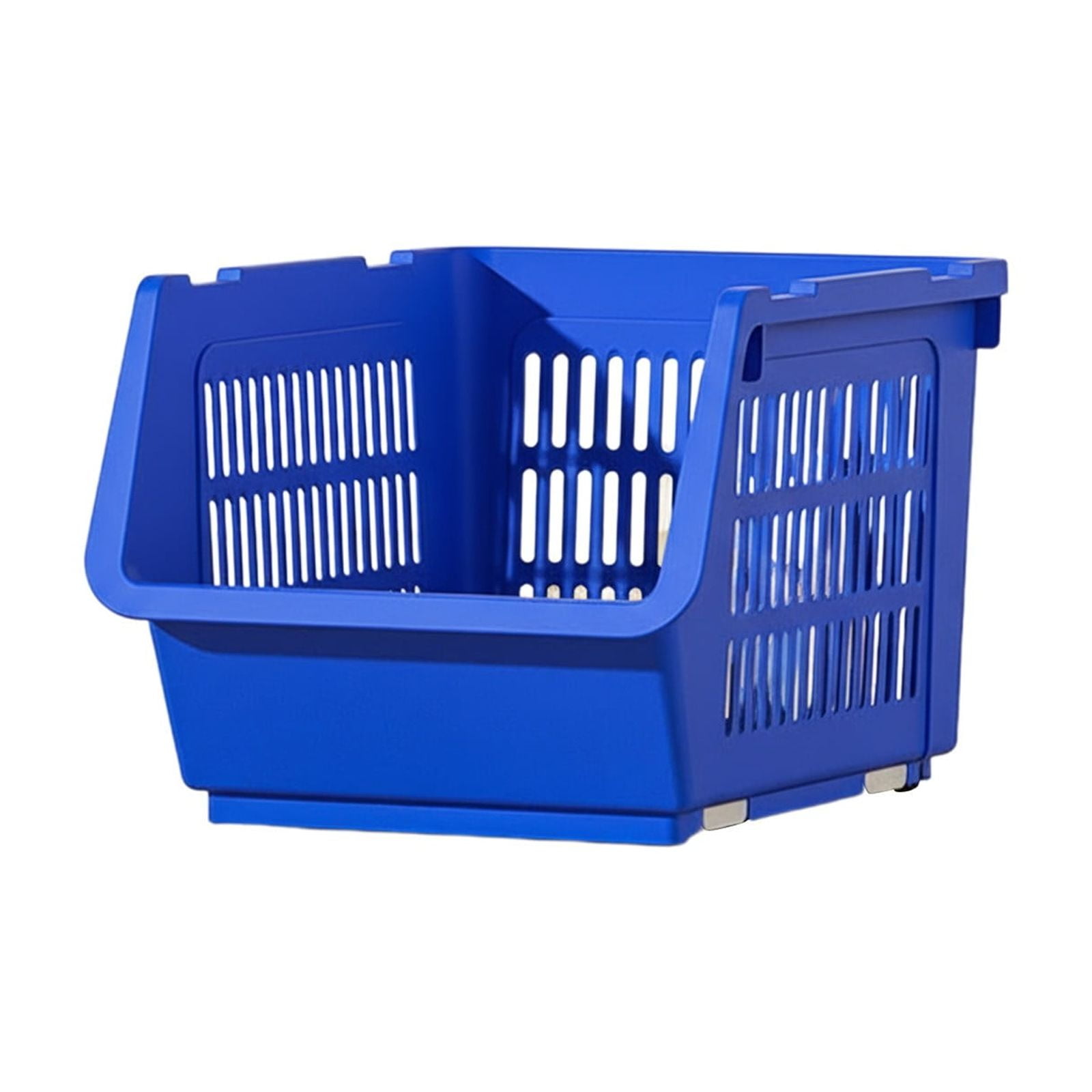 3 Pack Stackable Storage Baskets, Large Capacity Stackable Storage Bins Open Front, Space Saving Home Organization for Kitchen Bedroom Office