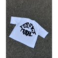 thumbnail image 5 of Camiseta holgada de algodón con estampado de grafiti coreano simple y de moda para hombre, diseño callejero Y2K, camisetas básicas informales para el hogar para parejas, 5 of 5