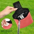 thumbnail image 4 of Haosy Plain Red Golf Mallet Putter Cover Strong Magnetic Leather Golf Club Headcover Closure, 4 of 7