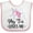 White and Pink, variant on Inktastic My Tia Loves Me Unicorn Girls Baby Bib