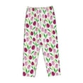 thumbnail image 4 of Xecao Tulips Flowers Women's Straight Lounge Pajama Pants: The Epitome of Relaxed Sleepwear, 4 of 9