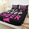 thumbnail image 3 of Feelyou Modern Sport Player Bed Sheets, Eat Sleep Cheerleader King Sheets, Teen Kid Child Sheet Set, Breathable Home Decor, 4-Piece, 3 of 7