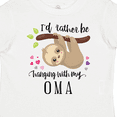 thumbnail image 4 of Inktastic Sloth I'd Rather Be Hanging with Oma Boys or Girls Toddler T-Shirt, 4 of 5