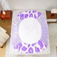 thumbnail image 5 of Manfei Purple Leopard Hide Bed Sheets,Cute Butterflies King Sheets,Wildlife Animal Pattern Sheet Set For Teens,Microfiber Bedroom Decor,4 Pieces, 5 of 7