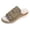 Khaki, variant on Women's Wedge Sandals Open Toe Espadrilles Slip on Heels Platform Slides Dressy Comfortable Travel Walking Slides Shoes Purple Size 8.5