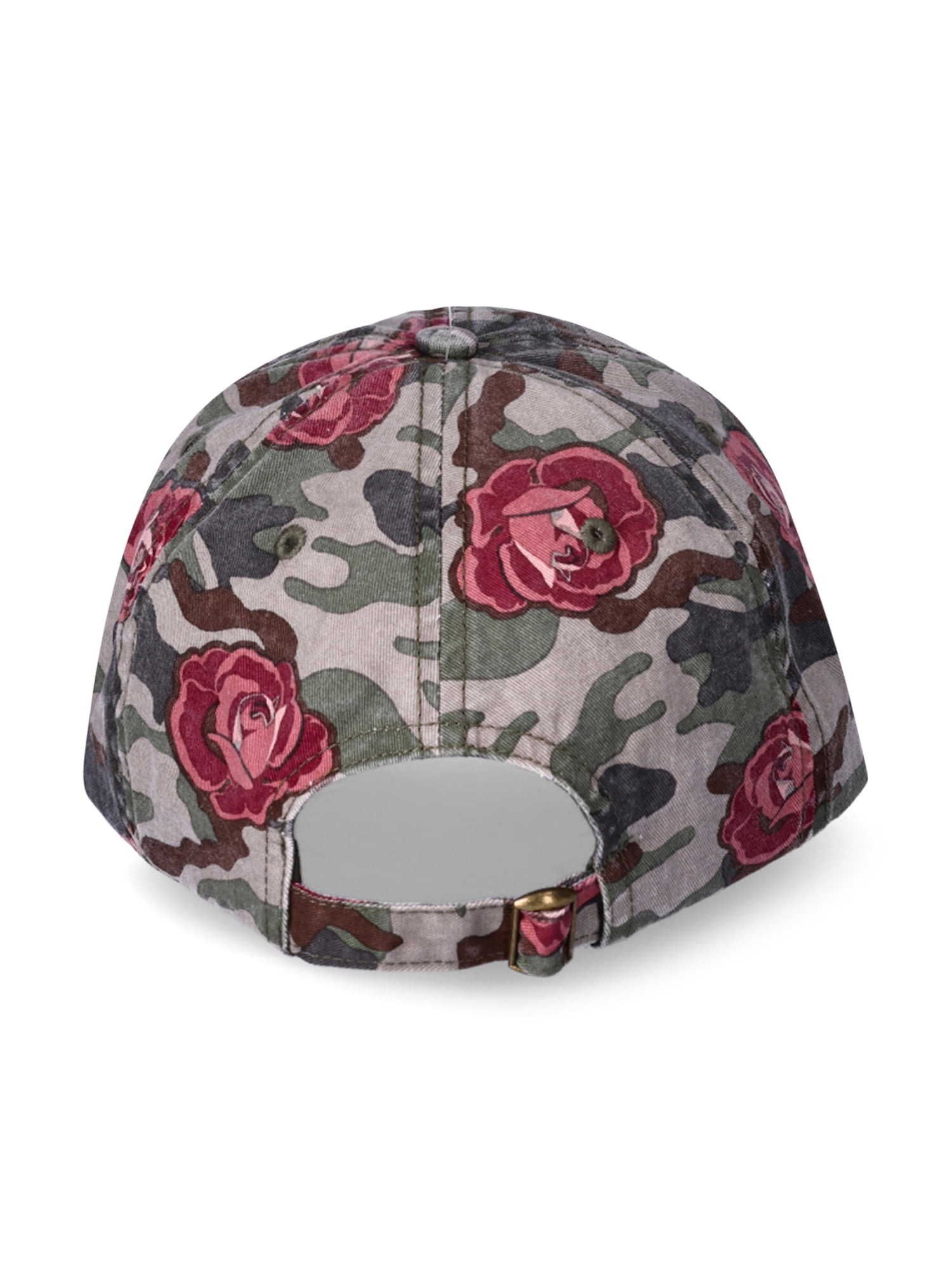 Camo Leaf Pink Womens Adjustable Baseball Cap Sequins  display picture 1