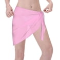 thumbnail image 2 of Wukai Pink Women’s Short Sarongs Beach Wrap Bikini Bottom Short Skirt Chiffon Scarf for Swimwear, 2 of 4