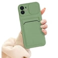 thumbnail image 1 of iPhone XR Case with Card Holder Soft Liquid Silicon Scratch-Resistant Camera Cover Slide Lens Protective Case for Apple iPhone XR, 1 of 5