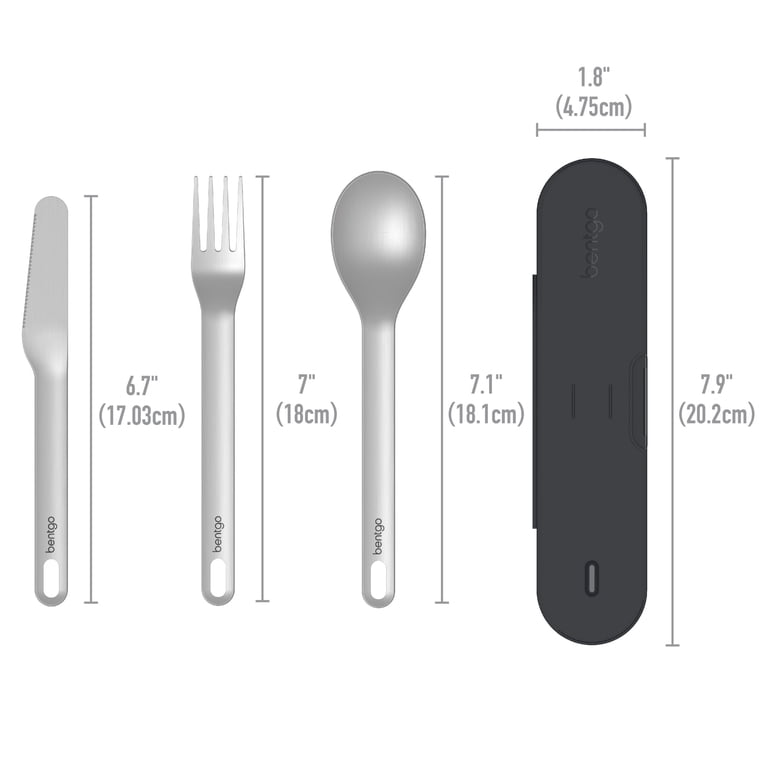 Bentgo Stainless Travel Utensil Set, 3-Piece with Case photo 6