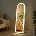 EDX Led 3 Color Lighting Full Body Mirror 60"x 16" Arched Floor Mirror