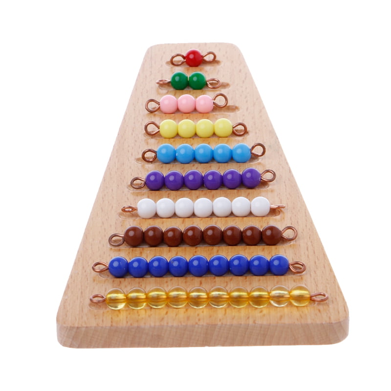 Montessori Math Materials Beads Game for Early Preschool Learning Family Toy 
