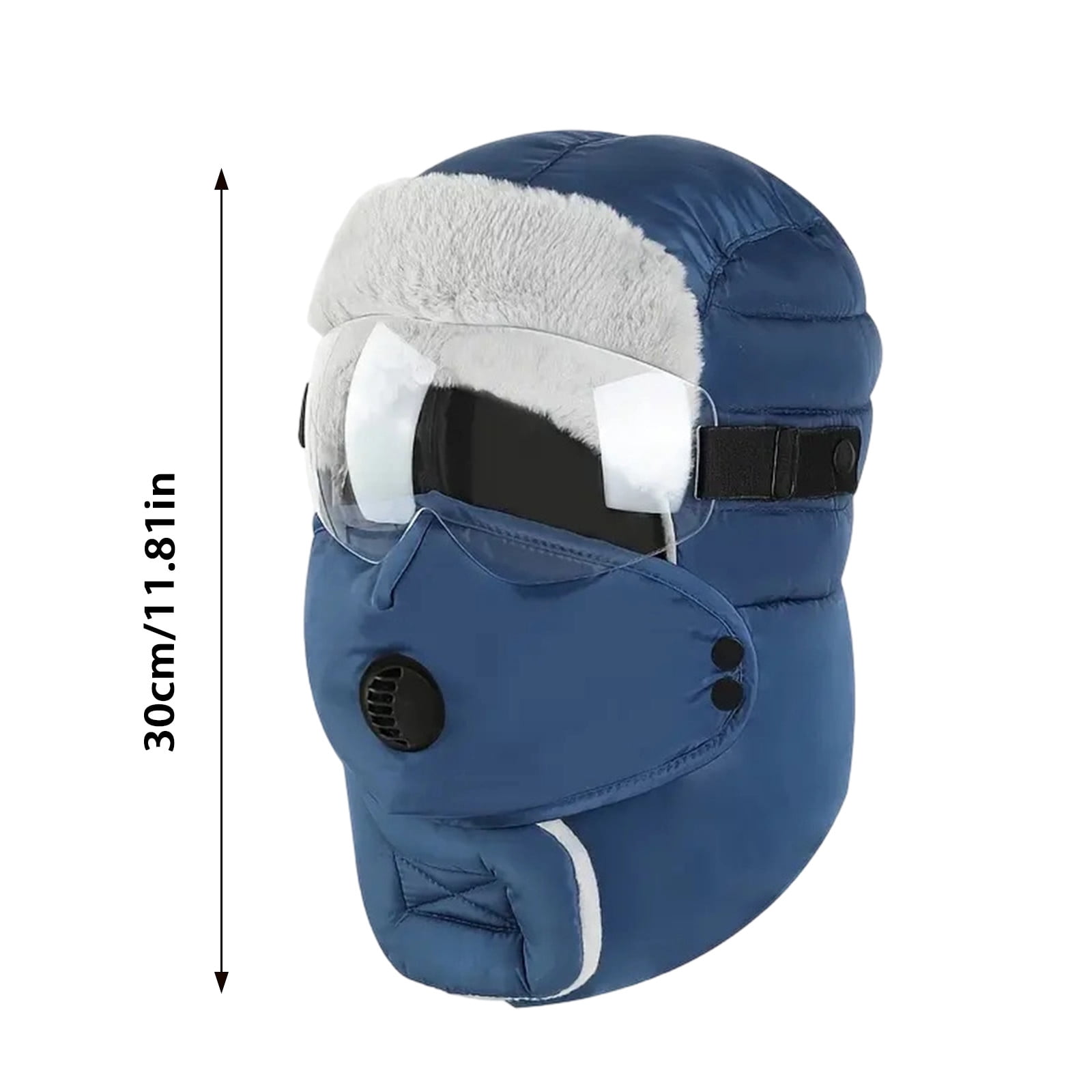 Extreme Cold Weather Hat with Detachable Face Mask & Gloves Set - Windproof Thermal Polyester for -40°C, Skiing, Snowboarding & Motorcycle Riding