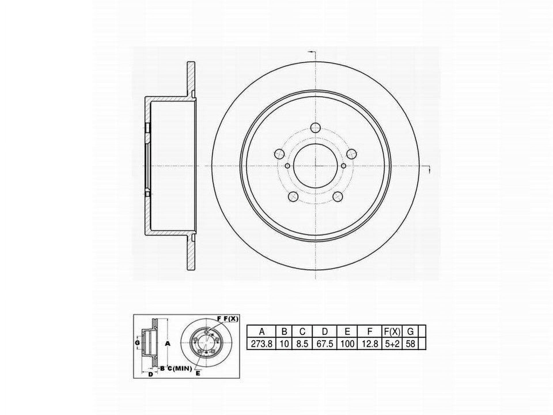 Ultra High Carbon 700 Brake Kits, Rear UHCK7117, Subaru Legacy 2009-2006