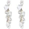 thumbnail image 1 of Pendientes largos de pétalos de rosa acrílicos, pendientes colgantes de flores exageradas, 1 of 3