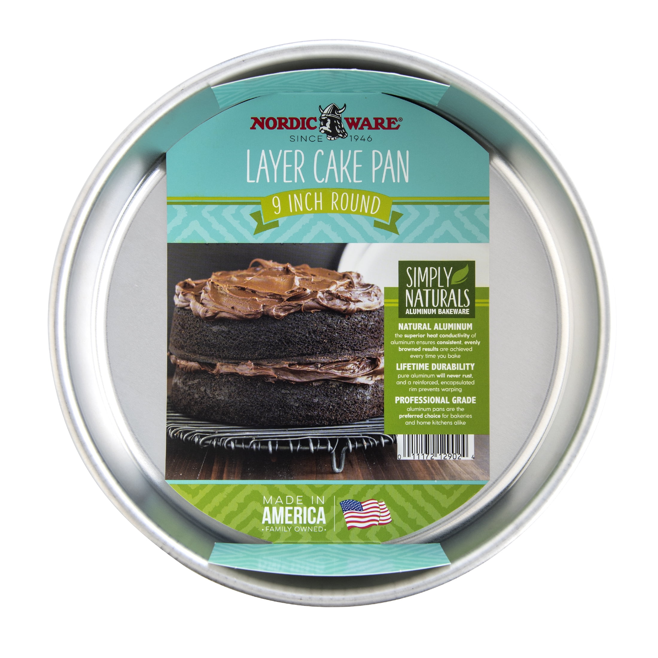 Nordic Ware Round Natural Cake Pan, 9-Inch, 2-Pack
