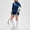 Dark Blue, variant on Women's 2-Piece Tennis Outfit: Long Sleeve Zip Top & Pleated Skirts for Women Yellow XL