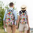 thumbnail image 3 of Easygd Mexican Bright Style Canvas Backpack: Stylish, Lightweight, and Versatile with Large Capacity and Adjustable Straps –, 3 of 7