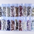 thumbnail image 3 of Crystal AB Glitter Rhinestone Glass Non Hotfix Rhinestones Flatback Diamond Nail Art Decorations, 3 of 7