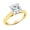 Yellow Gold, variant on 1.5 Ct Princess Cut Cathedral Solitaire Diamond Engagement Ring 14K White Gold (K-L Color I1 Clarity)