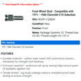 thumbnail image 2 of Front Wheel Stud - Compatible with 1971 - 1986 Chevrolet C10 Suburban - Dorman, 2 of 2