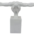 thumbnail image 4 of Accent Decor, Male Athlete Statuette, Modern White Resin, 31 Inch, 4 of 6