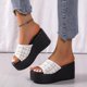 thumbnail image 5 of Amzcrzy Zapatos de mujer,Zapatos de mujer,Zapatillas de mujer, Sandalias de playa con suela gruesa y tacón alto de lentejuelas para mujer Sandalias Mujer Zapatillas De Casa, 5 of 7