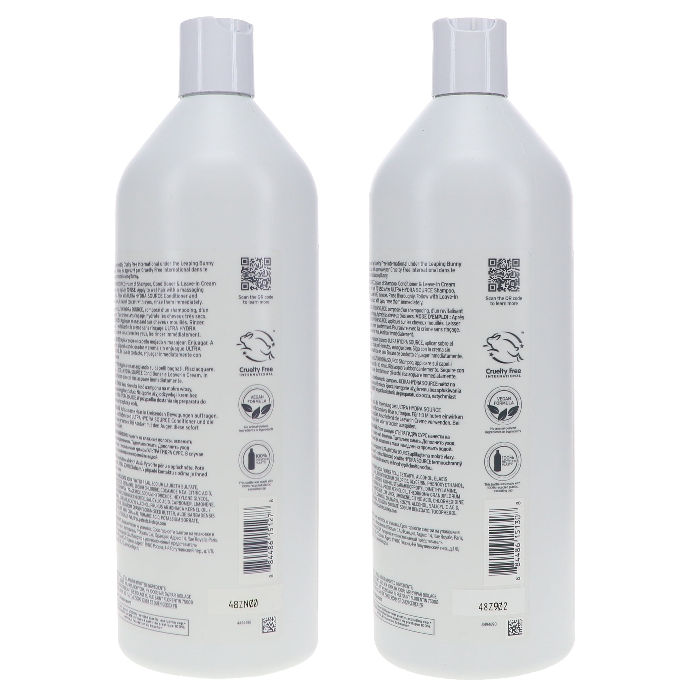 Matrix Biolage Ultra Hydrasource Shampoo 33.8 oz & Conditioner 33.8 oz Combo Pack