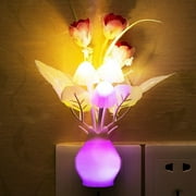 [BRAND Factory Price!]LED Night Light 7 Color Change Wall Lamps Colorful Luminous Vase Mushroom Lamp Bedroom Bathroom Kitchen Hallway Stairs