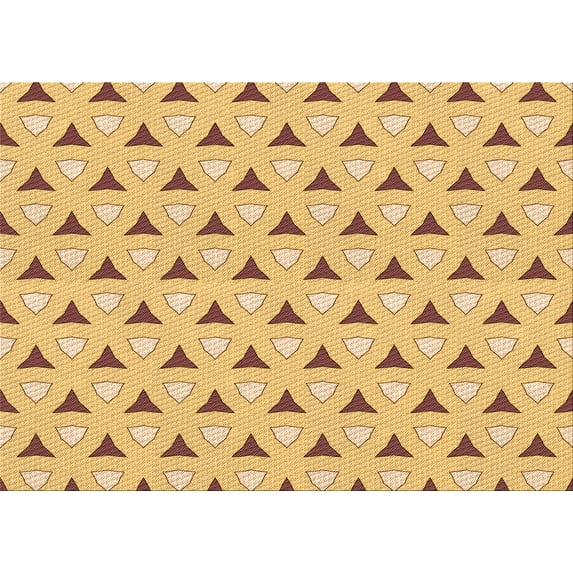 Ahgly Company Machine Washable Indoor Rectangle Transitional Orange Area Rugs, 7' x 10'
