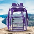 thumbnail image 5 of Up to 65 off!Yyuenw Clear Backpack Heavy Duty Transparent Backpack Waterproofs PVC Storage Bag Transparent Bookbag for School Large Capacity Clear Bag for College, Travel, Security, 5 of 5