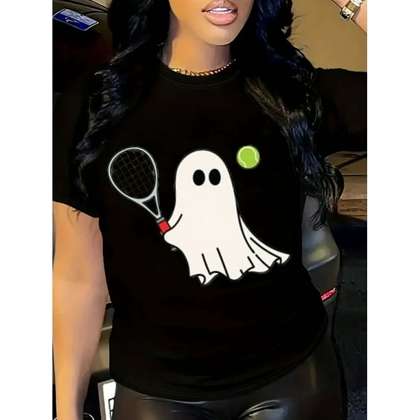 Halloween T-Shirt - Printed Short Sleeve, Daily Casual Short-Sleeved Crew Neck T-Shirt, Made of Pure Cotton, It's Comfortable All Year Round and Perfect for Halloween Parties and Casual Wear (S-3XL)