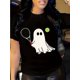thumbnail image 1 of Halloween T-Shirt - Printed Short Sleeve, Daily Casual Short-Sleeved Crew Neck T-Shirt, Made of Pure Cotton, It's Comfortable All Year Round and Perfect for Halloween Parties and Casual Wear (S-3XL), 1 of 6