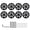 Black, variant on Suitcase Replacement Wheels Kits 8Pcs 60x12mm Rubber Caster Mute Smooth Wheels for Worn Out Luggage Spinner Wheels