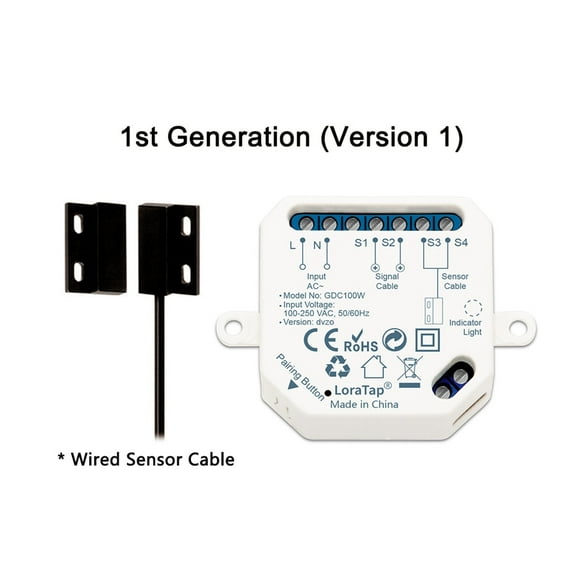 Tuya Smart Life Ouvre-Porte de Garage avec Capteur, Contrôleur, Commutateur Wi-Fi, Maison Bricolage, Application pour Maison Intelligente, Facile à Utiliser