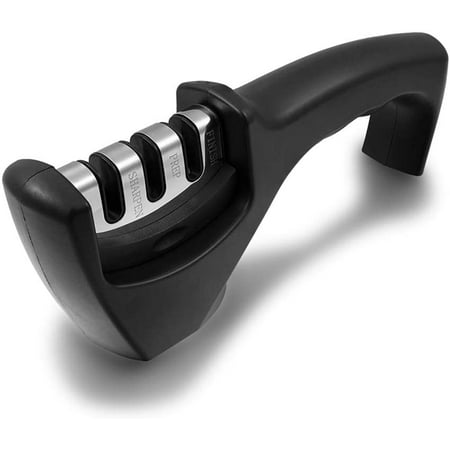 

3-Stage Knife Sharpener Kitchen Knife Sharpener Manual Kitchen Knife Accessories-Pocket Knife Sharpener Quickly Sharpens Repairs Polishes Blades.Restore Dull Knife for A Sharp Edge.